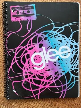 2011 Glee Spiral Notebook Lines Paper Cassette Music Mix Lined 70 Sheet Rare